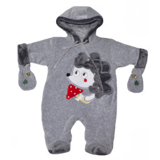 ЛЕО "ЕЖОНОК" КОМБИНЕЗОН ВЕЛЮРОВЫЙ (НА СИНТЕПОНЕ)